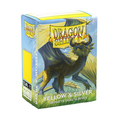 Dragon Shield - 100ct Matte Dual Yellow & Silver Sleeves
