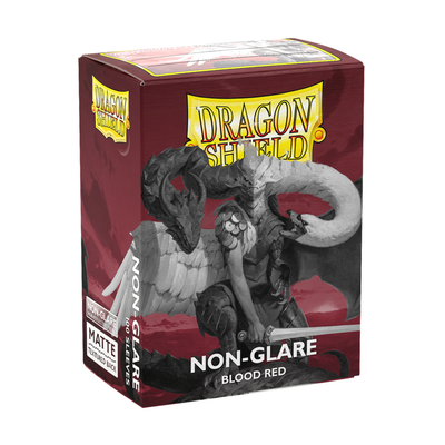 Dragon Shield - 100ct Matte Non-Glare Blood Red Sleeves