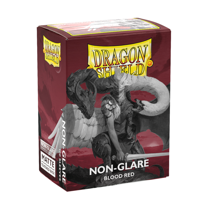 Dragon Shield - 100ct Matte Non-Glare Blood Red Sleeves